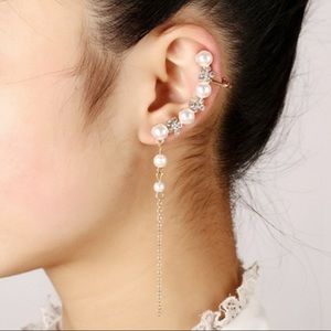 3/$30 1 PC Simulated Pearl Zinc Alloy Earring Cuff